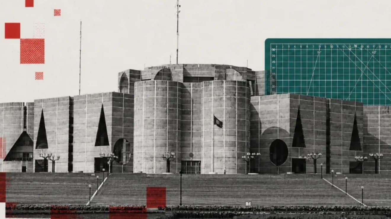 The National Parliament building, Dhaka